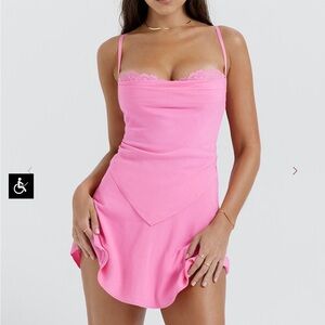 House of CB LIL
French Pink Floaty Mini Skirt